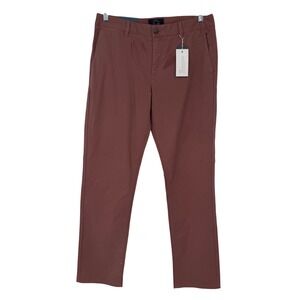 Even Tide Mens Slim Fit Garment Dyed Chino Pants 32x30 Dusty Rose Mauve Pink